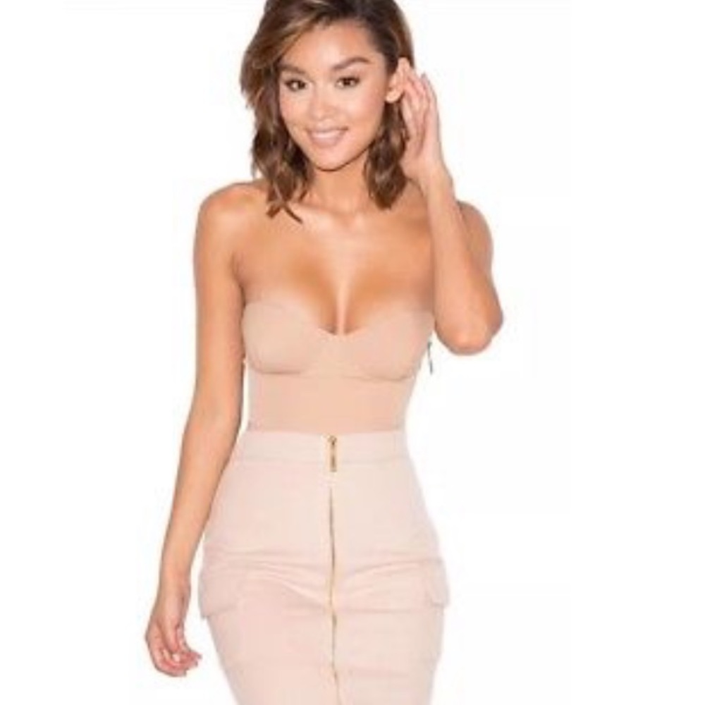 Tan sleeveless bodysuits